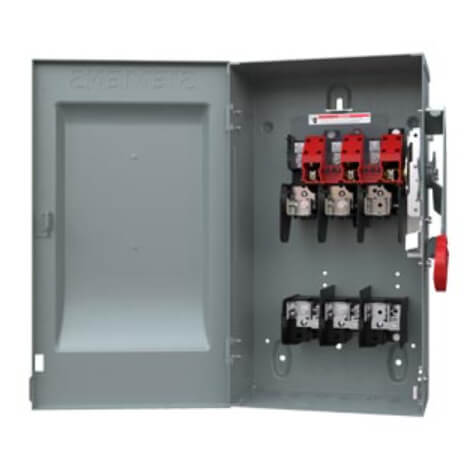 Main product image of 30A Low Voltage Circuit Protection Fused Heavy Duty Safety Switch, 3-Pole/3W, NEMA 1 Enclosure (600V)