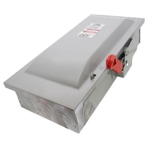 Main product image of 100A Low Voltage Circuit Protection Fused Heavy Duty Safety Switch, 3-Pole/3-Fuse, NEMA 1 Enclosure (600VAC)