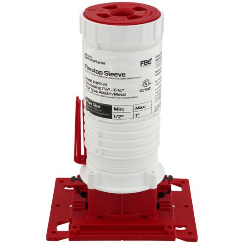 Main product image of 1/2"-1" Firestop Telescoping Deck Sleeve for Plastic or Metal Pipe (8"-12" Tall)