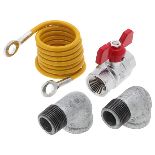 HG4D48K T&S Brass HG4D48K Gas Appliance Connector Hose, Yellow Coated w/ 3/4" MNPT