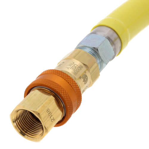 HG4D48K T&S Brass HG4D48K Gas Appliance Connector Hose, Yellow Coated w/ 3/4" MNPT