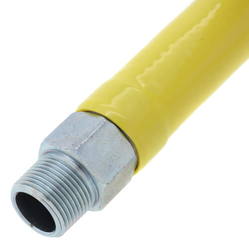 HG4D48K T&S Brass HG4D48K Gas Appliance Connector Hose, Yellow Coated w/ 3/4" MNPT