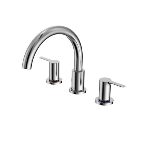 Main product image of TBS01201U#CP LB Two Handle Deck Mount Roman Tub Filler Trim (Polished Chrome)