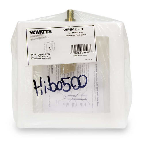 HIB0500 Watts HIB0500 Ice Maker Box, 1/2" PEX Valve