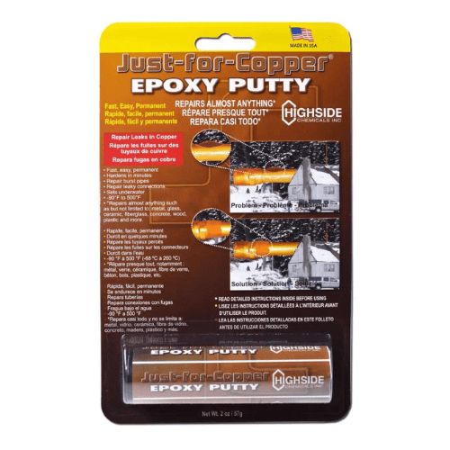 Main product image of Just-For-Copper Epoxy Putty Heavy Duty Sealant & Repair (2 oz. Blister Pack), 31057