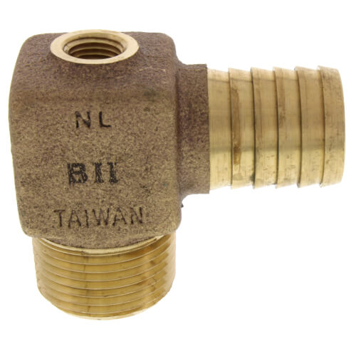 Main product image of 1" MPT x Insert - 1/4 Tapped Male Hydrant Elbow (Lead Free)