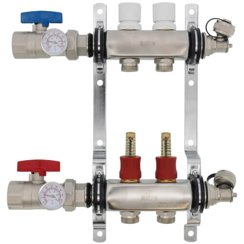 2-Loop Stainless Steel Radiant Heat Manifold