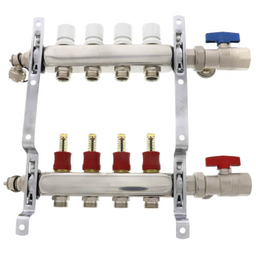 Main product image of 4-Loop Stainless Steel Radiant Heat Manifold