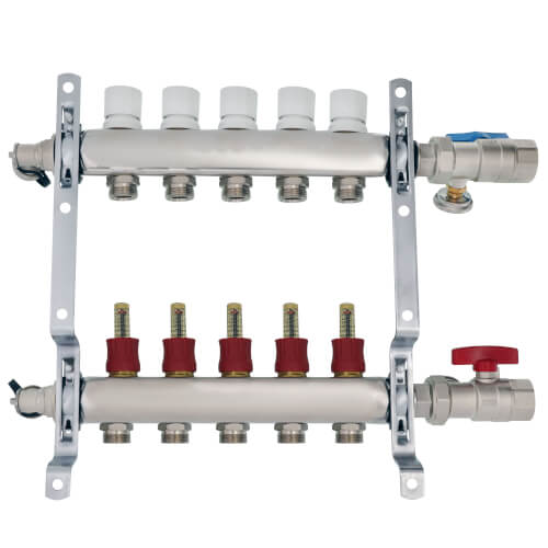 Main product image of 5-Loop Stainless Steel Radiant Heat Manifold