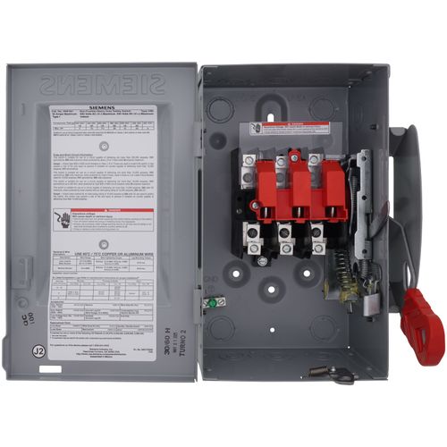 Main product image of 30A Low Voltage Circuit Protection Non-Fused Heavy Duty Safety Switch, 3-Pole/3W, NEMA 1 Enclosure (600V)