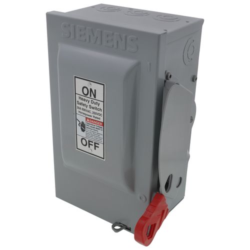 Main product image of 30A Low Voltage Circuit Protection Non-Fused Heavy Duty Safety Switch, 3-Pole/3W, NEMA 1 Enclosure (600V)