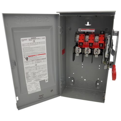 Main product image of 60A Low Voltage Circuit Protection Non-Fused Heavy Duty Safety Switch, 3-Pole/3W, NEMA 3R Enclosure (600V)