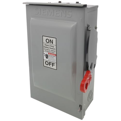 Main product image of 60A Low Voltage Circuit Protection Non-Fused Heavy Duty Safety Switch, 3-Pole/3W, NEMA 3R Enclosure (600V)
