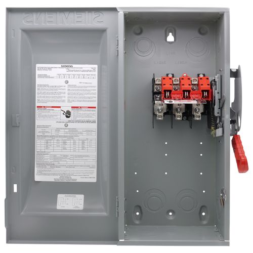 Main product image of 100A Low Voltage Circuit Protection Non-Fused Heavy Duty Safety Switch, 3-Pole, NEMA 1 Enclosure (600VAC)