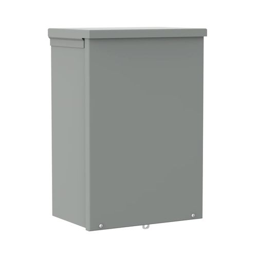 Main product image of 8" Wide, 8" High, 4" Deep, Drip Shield, Screw Cover, Steel Electrical Enclosure, w/ 4 Knockouts, Nema 3R