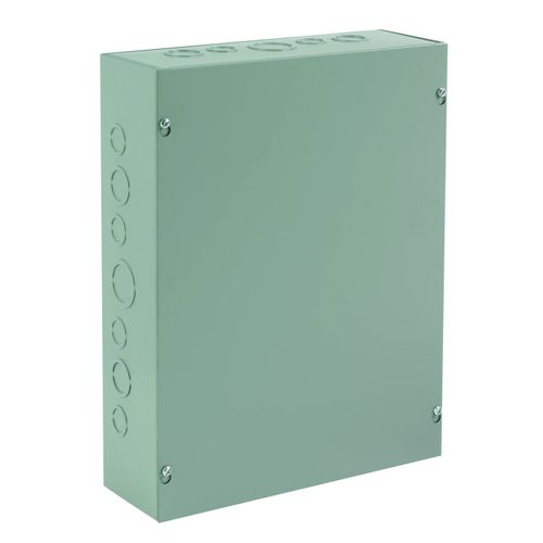Main product image of 12" Wide, 12" High, 6" Deep, Screw Cover, Steel Electrical Enclosure, w/ 10 Knockouts, Nema 1