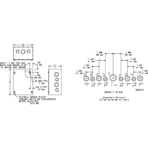 Main product image of 8" Wide, 8" High, 4" Deep, Screw Cover, Steel Electrical Enclosure, Nema 1