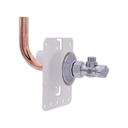 Main product image of 1/2" Copper x 3/8" Compression Fixture Outlet Box Assembly with 1/4 Turn Angle Supply Valve