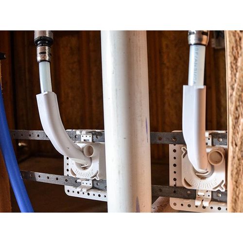 Main product image of 1/2" PEX-A x 1/4" Compression Fixture Outlet Box Assembly with 1/4 Turn Angle Supply Valve