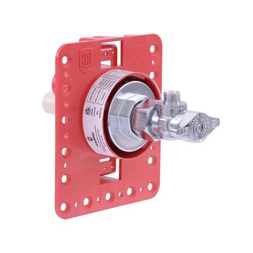 Main product image of 1/2" CPVC x 1/4" Compression Fixture Fire-Rated Outlet Box Assembly with 1/4 Turn Angle Supply Valve