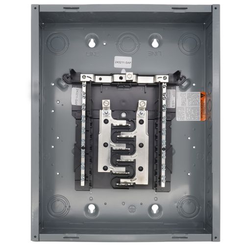 Main product image of Homeline 24 Circuit Indoor Main Lug Plug-On Neutral Load Center, 12 Space, 120/240V w/ Ground Bar (125A)