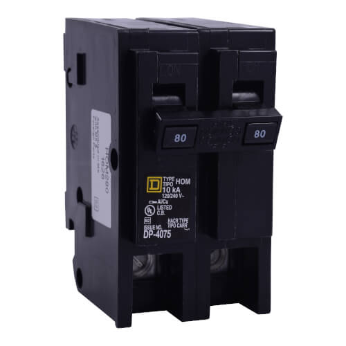 Main product image of Homeline 2 Pole Miniature Circuit Breaker (120/240V, 80A)