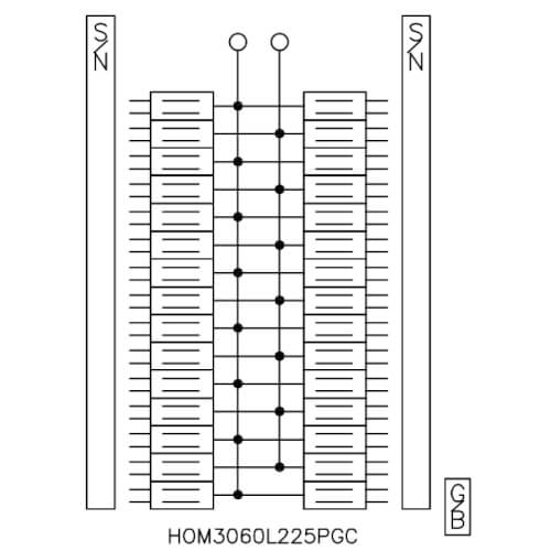 Main product image of Homeline 30 Space, 60 Circuit Convertible Load Center w/ Main Lugs, PoN w/ Ground Bar, 1 Phase, 120/240V (225A)