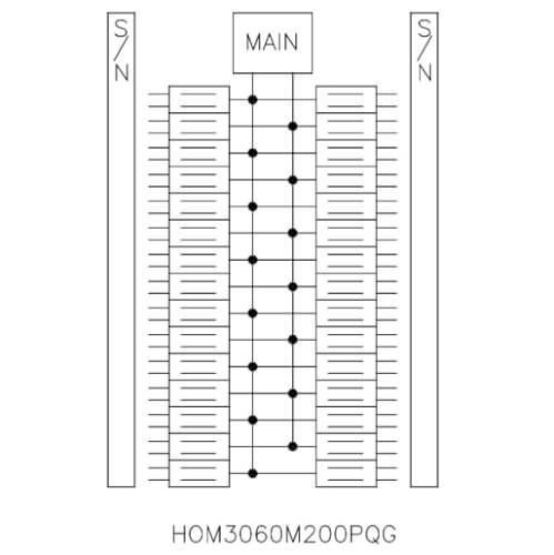 Main product image of Homeline 30 Space, 60 Circuit Convertible Load Center Main Breaker, Plug-on Neutral w/ Qwik-Grip, 1 Phase (200A)