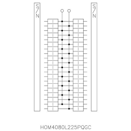 Main product image of Homeline 40 Space, 80 Circuit Convertible Load Center w/ Main Lugs, PoN w/ Ground Bar, Qwik-Grip 1 Phase (225A)