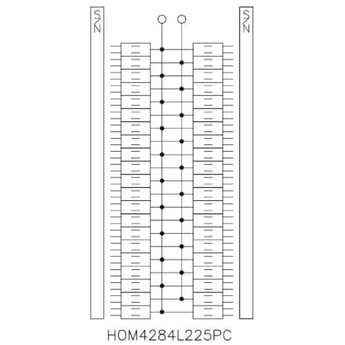 Main product image of Homeline 42 Space, 84 Circuit Convertible Load Center w/ Main Lugs, Plug-on Neutral, 1 Phase, 120/240V (225A)