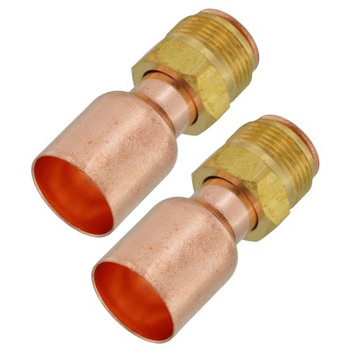 Main product image of Two 1/2" Inverted Flare to 3/4" Sweat Adapters