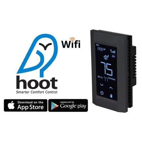 Main product image of Hoot WIFI SP Electronic Programmable Thermostat (120-240V, 16A) - Black