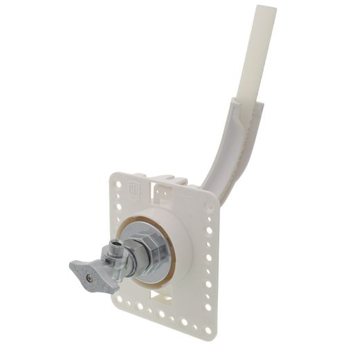 Main product image of 1/2" PEX-A x 1/4" Compression Fixture Outlet Box Assembly with 1/4 Turn Angle Supply Valve