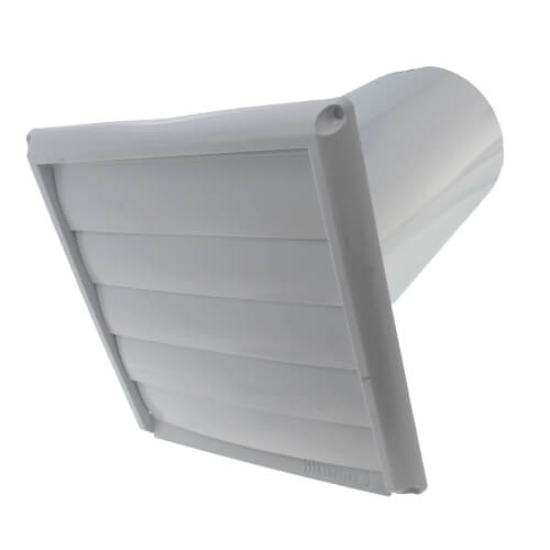 Main product image of HS Series Plastic Louvered Shutter w/ Tailpiece, 6" Duct