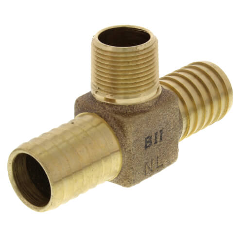 Main product image of 1" x 1" x 3/4" Insert x Insert x MPT Hydrant Tees (Lead Free)