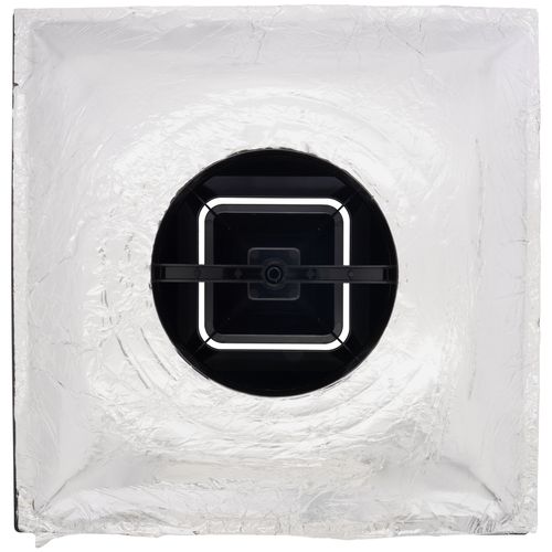 Main product image of 3-Cone Black Supply Grille w/ Pre-Molded 10" Boot & Insulated Back (2' x 2')
