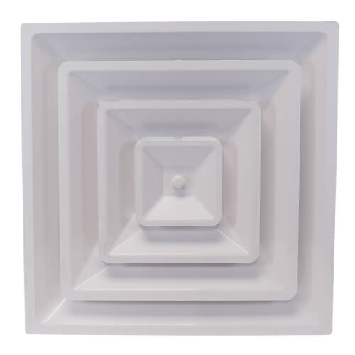 Main product image of 3-Cone Supply Grille w/ Pre-Molded 10" Boot & Insulated Back (2' x 2')