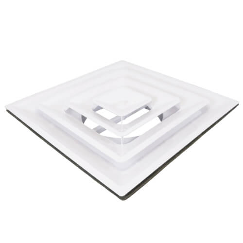 Main product image of 3-Cone Supply Grille w/ Pre-Molded 12" Boot & Insulated Back (2' x 2')