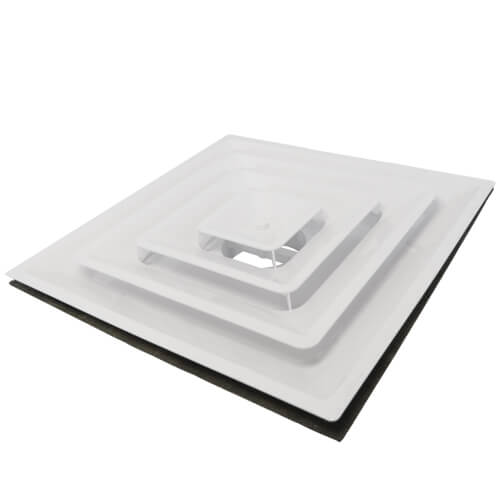 Main product image of 3-Cone Supply Grille w/ Pre-Molded 6" Boot & Insulated Back (2' x 2')