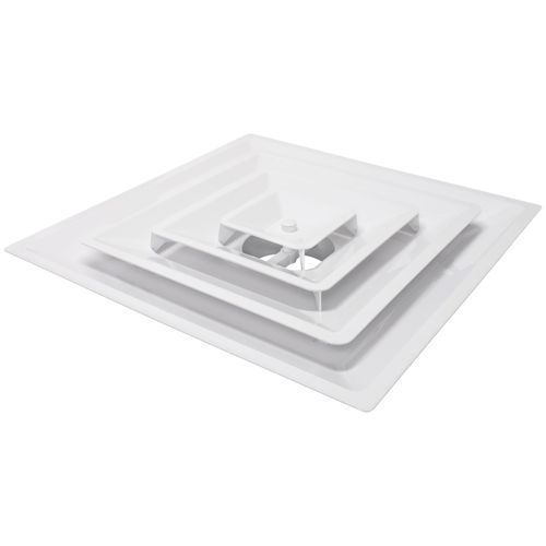 3-Cone Supply Grille w/ Pre-Molded 6" Boot (2' x 2')