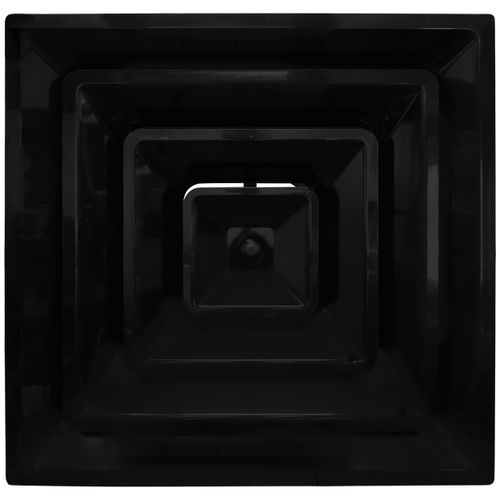 Main product image of 3-Cone Black Supply Grille w/ Pre-Molded 8" Boot & Insulated Back (2' x 2')
