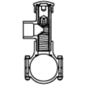 Main product image of 8" x 8" x 2" CPVC Schedule 80 Gray Hot-Tap Saddle (Saddle x Spigot)