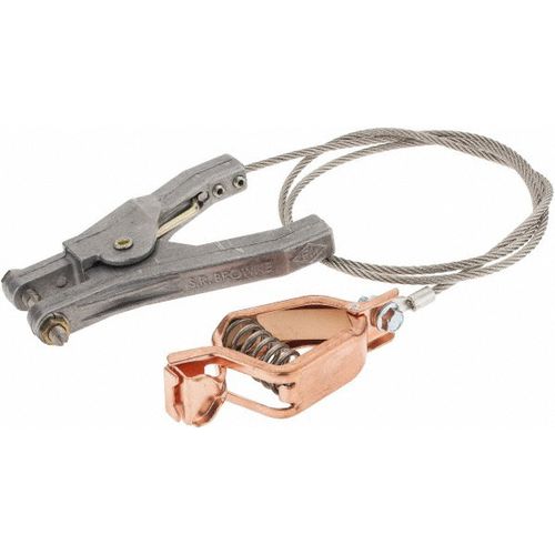 Main product image of 19 AWG, 3 Ft. Flex Steel Cable w/ Hand Clamp & Alligator Clip, GCSP-AH-03