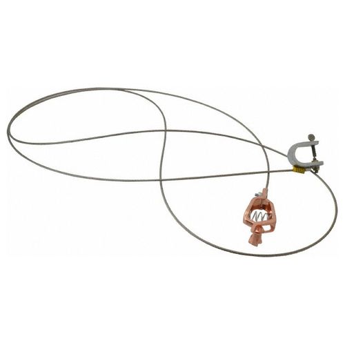 Main product image of 19 AWG, 10 Ft Flex Steel Cable w/ Alligator Clip & C Clamp, GCSP-AC-10