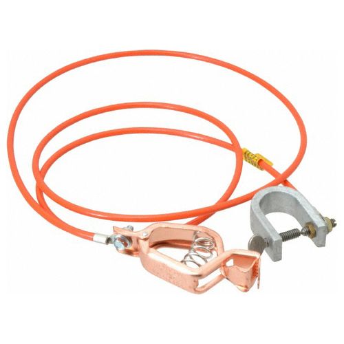 Main product image of 19 AWG, 5 Ft Insulated Steel Cable w/ Alligator Clip & C Clamp, GCSI-AC-05