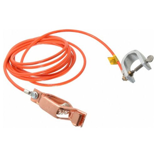 Main product image of 19 AWG, 10 Ft Insulated Steel Cable w/ Alligator Clip & C Clamp, GCSI-AC-10