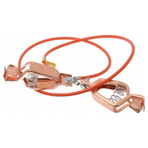 Main product image of 19 AWG, 3 Ft Insulated Steel Cable w/ 2 Alligator clips, GCSI-AA-03