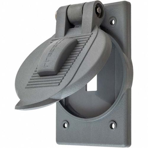 Main product image of Weatherproof Cover, 1-Gang, 1 Toggle, PBT, Gray, HBL5201