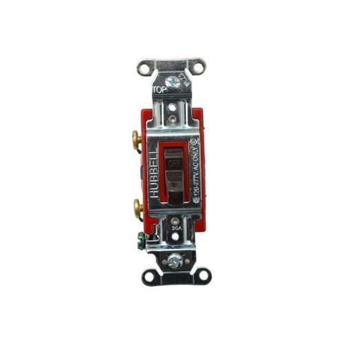 Main product image of 2 Pole 120 to 277 VAC 20 Amp Industrial Grade Toggle Wall Switch Brown, 1222B