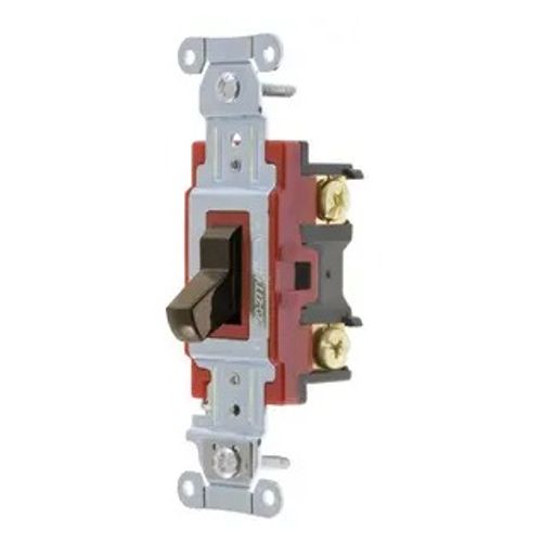 Main product image of PRO Series Toggle Switch, General Purpose AC, 3-Way, 20A 120/277V AC, Back and Side Wired  (Brown), 1223B-HUBBELL